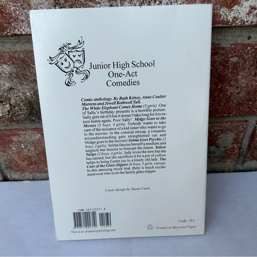 Junior High School One-Act Comedies Plays Ruth Kelsey 0871292718 Anthology